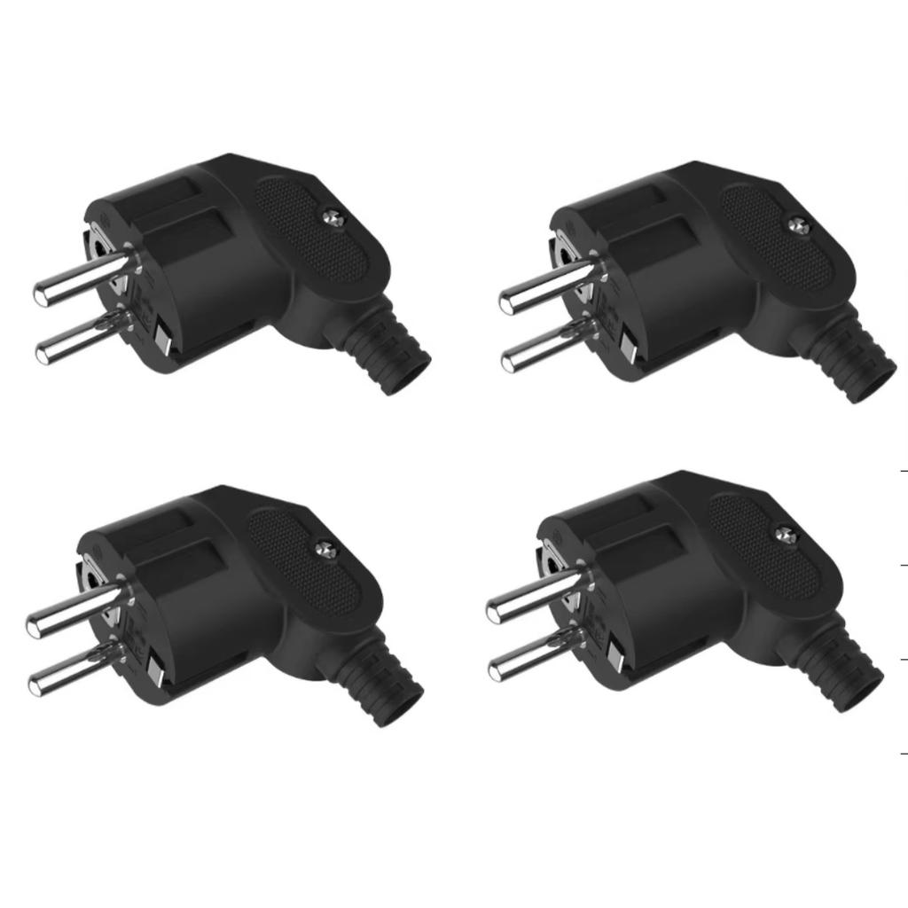 2/4/6pcs EU Plug Adapter Male Replacement Rewireable Outlet 4.8mm Electrical AC Power Plug Extension Cord Connector