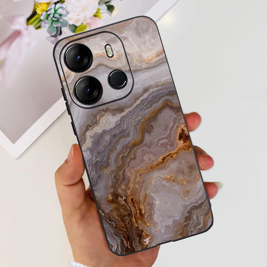 For Tecno Pop 7 BF6 Pop 7 Pro 7PRO BF7 BF7h Case Soft TPU Matte Silicone Bumper Coque Fundas Marble Space Man Dragon Etui Pop7