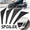 4Pcs Carbon Fiber Universal Car Styling Sticker Fit Front Bulper Lip Diffuser Splitter Fins Body Spoiler Canards Valence Chin