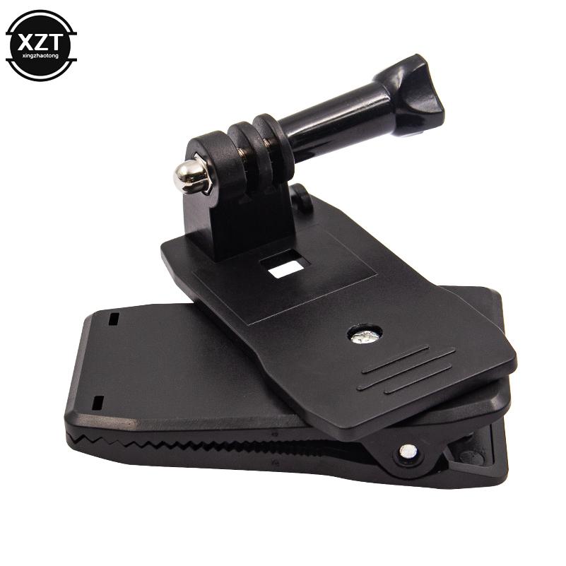 360 Graders Roterande Hattbälte Ryggsäcksklämma Fästklämma För Gopro Hero 4 Session/4/3+/ Hero 3/ 2 Skidåkningsactionkameratillbehör