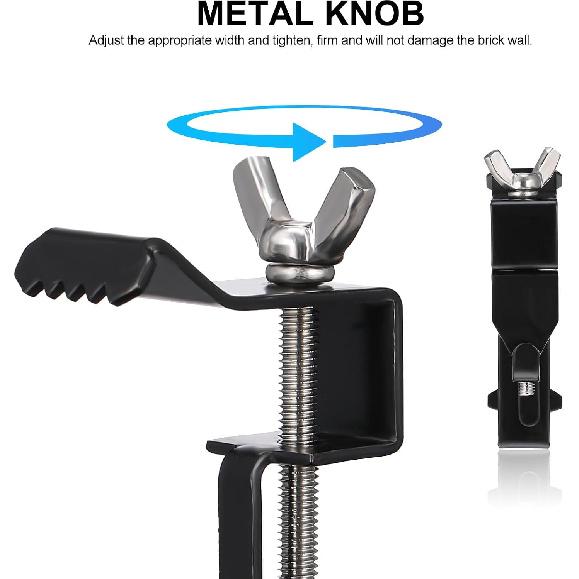 Gadpiparty 6pcs Brick Hanger, Brick Wall Clips, Hand Twist Brick Wall Clips, Adjustable Brick Wall Hanging Clips, No Drill Brick Hangers, for Hanging