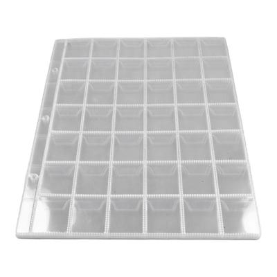 10 Sheets Coin Holder For Pages Made of Clear Plastic Each with 42 Pockets 3 Hole Binder Compatible Coin Storage Wallets