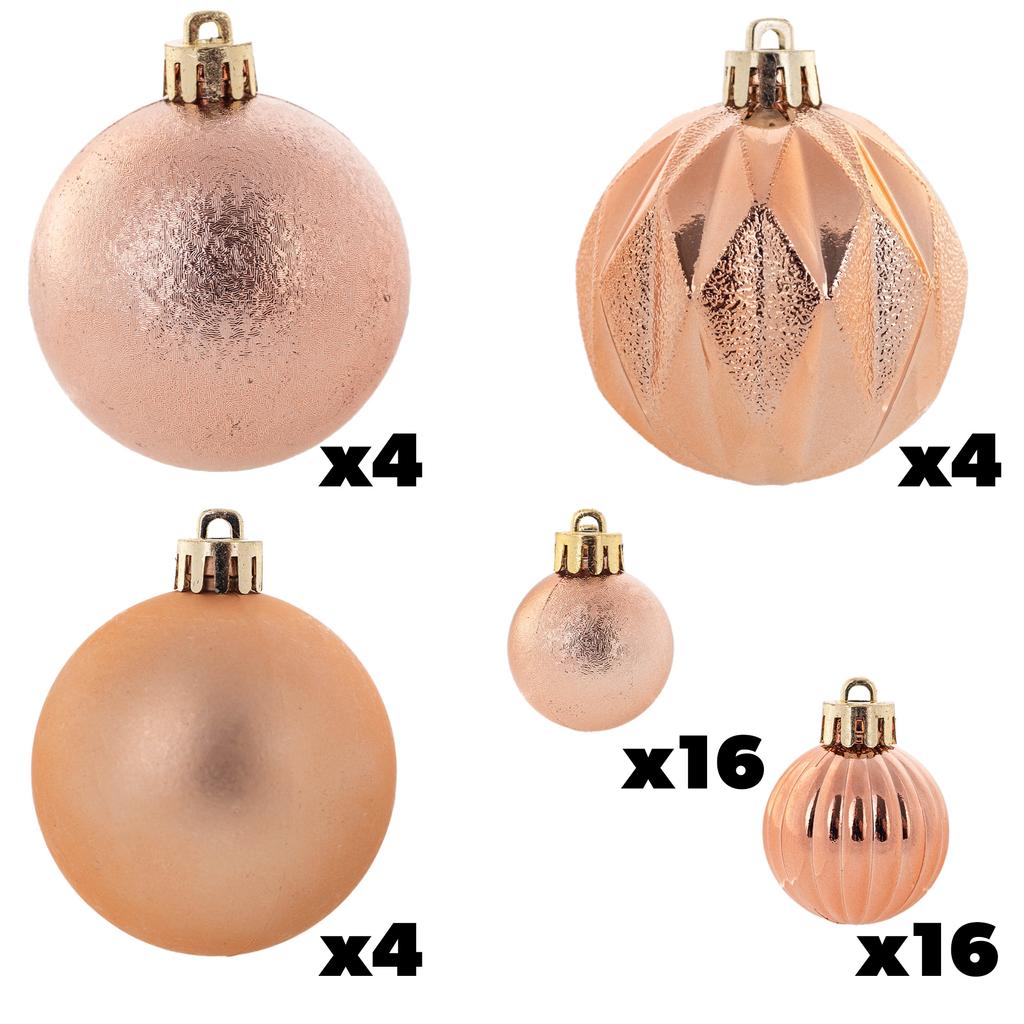 Christmas Baubles Shatterproof Christmas Tree Bauble Christmas Decorations Set 44x