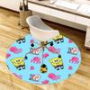 1pc SpongeBob SquarePants Pattern Round Carpet, Made of Polyester,Perfect for Decorating Office Chairs, Living Rooms,fplt117