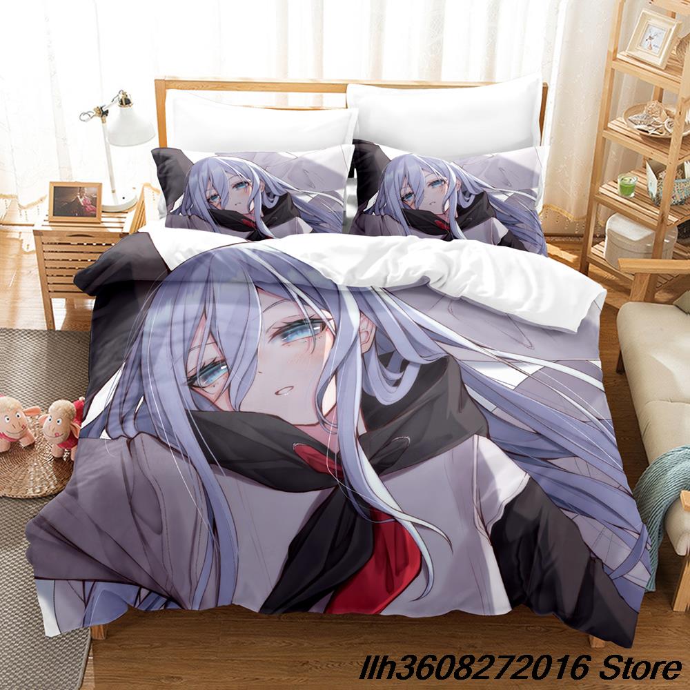 Yoisaki Kanade Bedding Set Cartoon Anime Three-Piece Set Adult Kid Bedroom Three-Piece Suit Kawaii Girl Colcha De Verano Ca