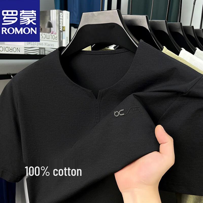 ROMON Men s Pure Cotton Short Sleeve T-Shirt 54