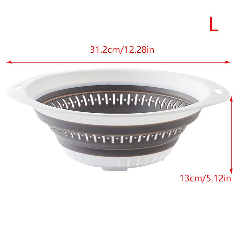 Zusammenklappbarer Silikon Küchenaufbewahrungskorb Mehrzweck Obst Gemüse Abtropfsieb Faltbarer Küchenorganizer Zubehör