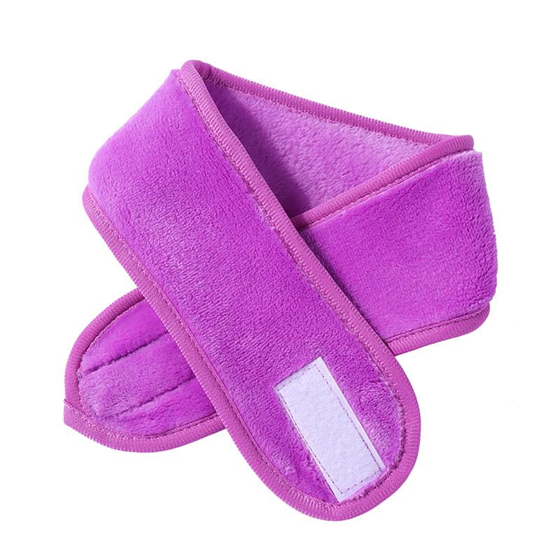 Flannel Headband Double Sided Stretchy Solid Color Head Wrap Hair Bands With Magic Stickers (9 X