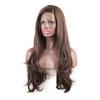 Dark Brown Natural Wave Wig Synthetic Lace Front Wig Glueless Natural Hairline Heat Rsistant Fiber Hair For Women Daily Wear
