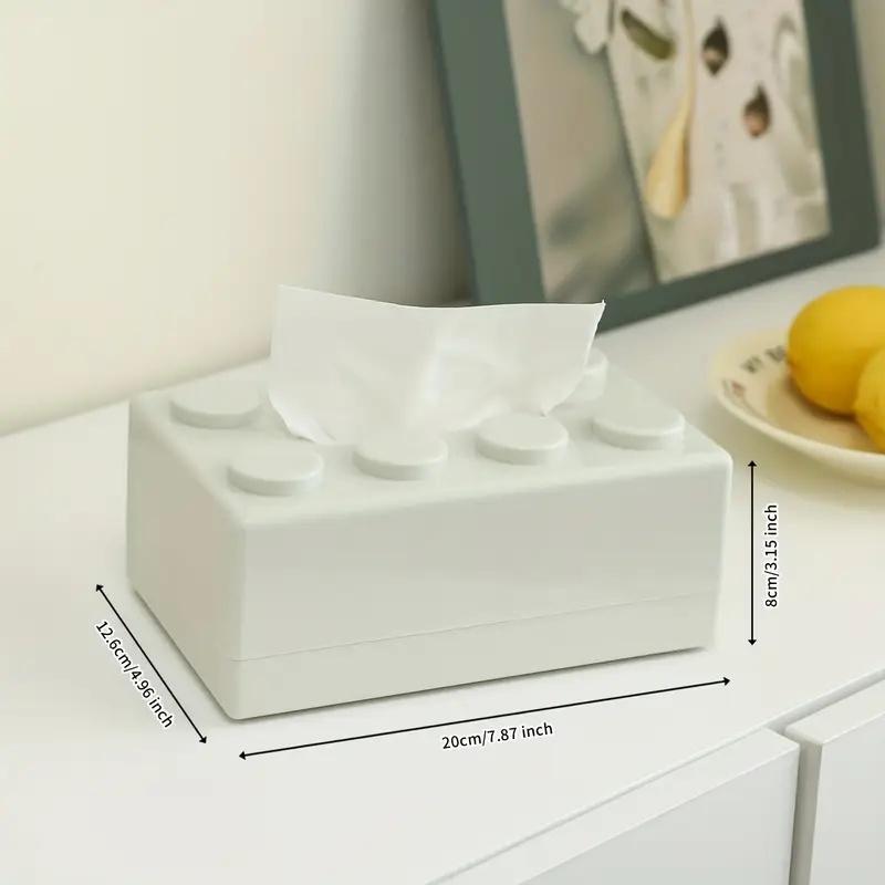 1ks Krabička na ubrousky Kreativní držák na kapesníky ve tvaru stavebnice Multifunkční domácí stolní úložný organizér na zeď