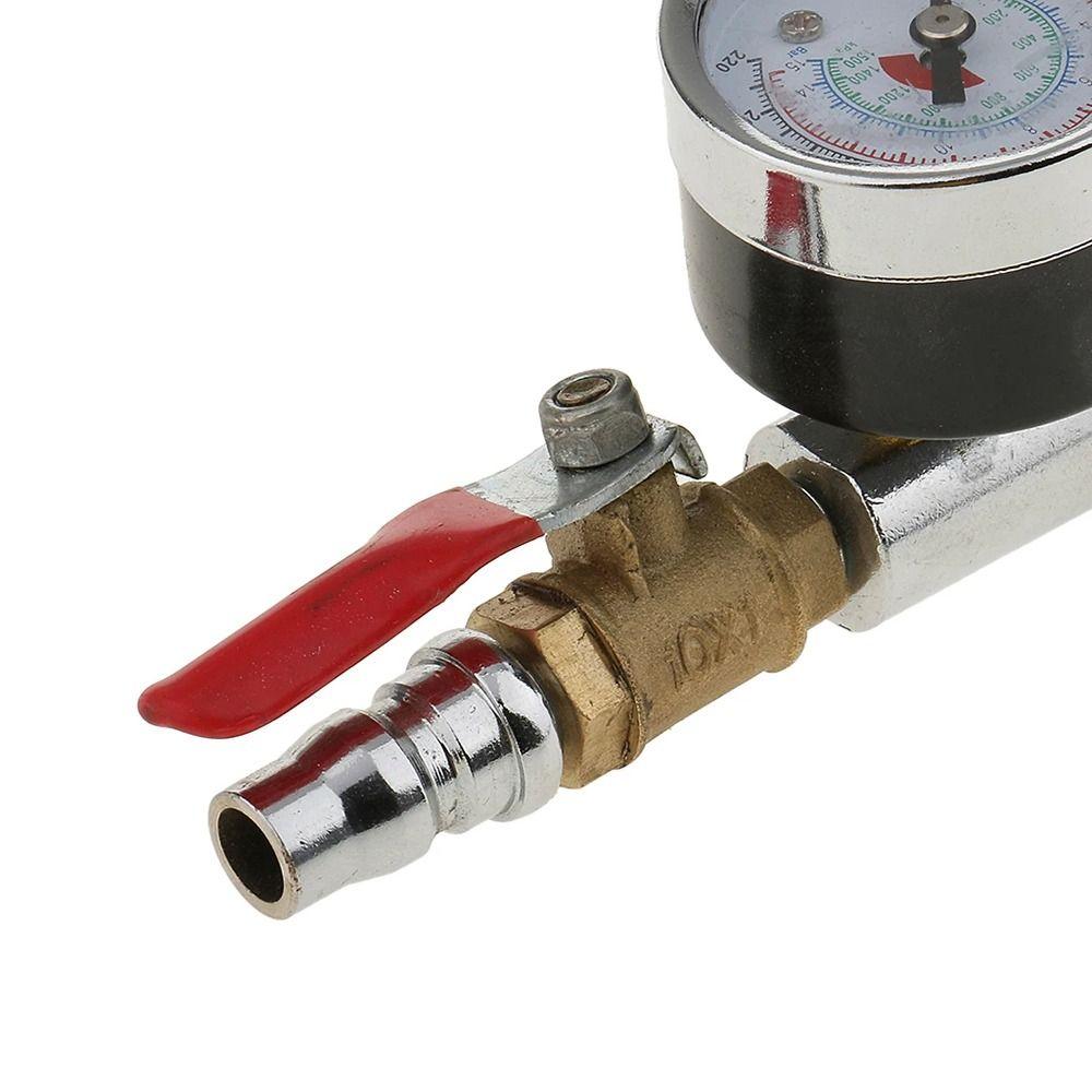 1Pcs Tire Maintenance Air Tire Inflator 220PSI 30cm Tire Maintenance Tool Valved Compressor Tire Pressure Gauge