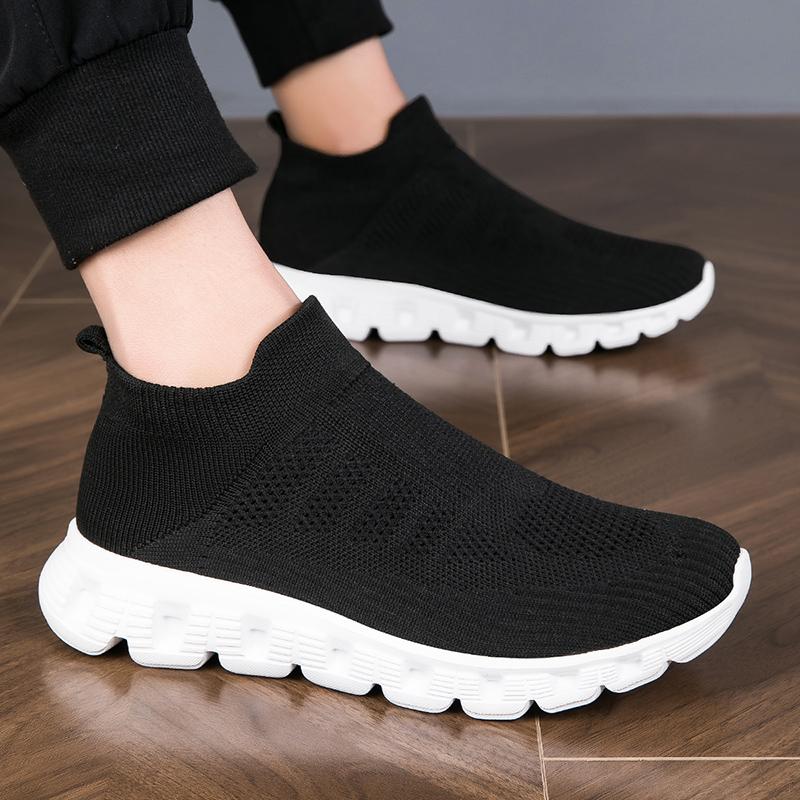 2025 New Men's Casual Sneaker Breathable Ultralight Slip On Shoes Mesh Sock Mouth Jogging Athletic Women Sneakers