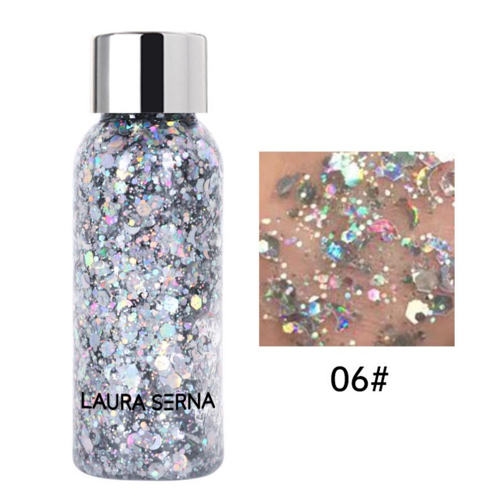 Gel, Sequins Face & Body Glitters Nail Hair Face Body Decoration Art Sequins Gel  Hair Decoration