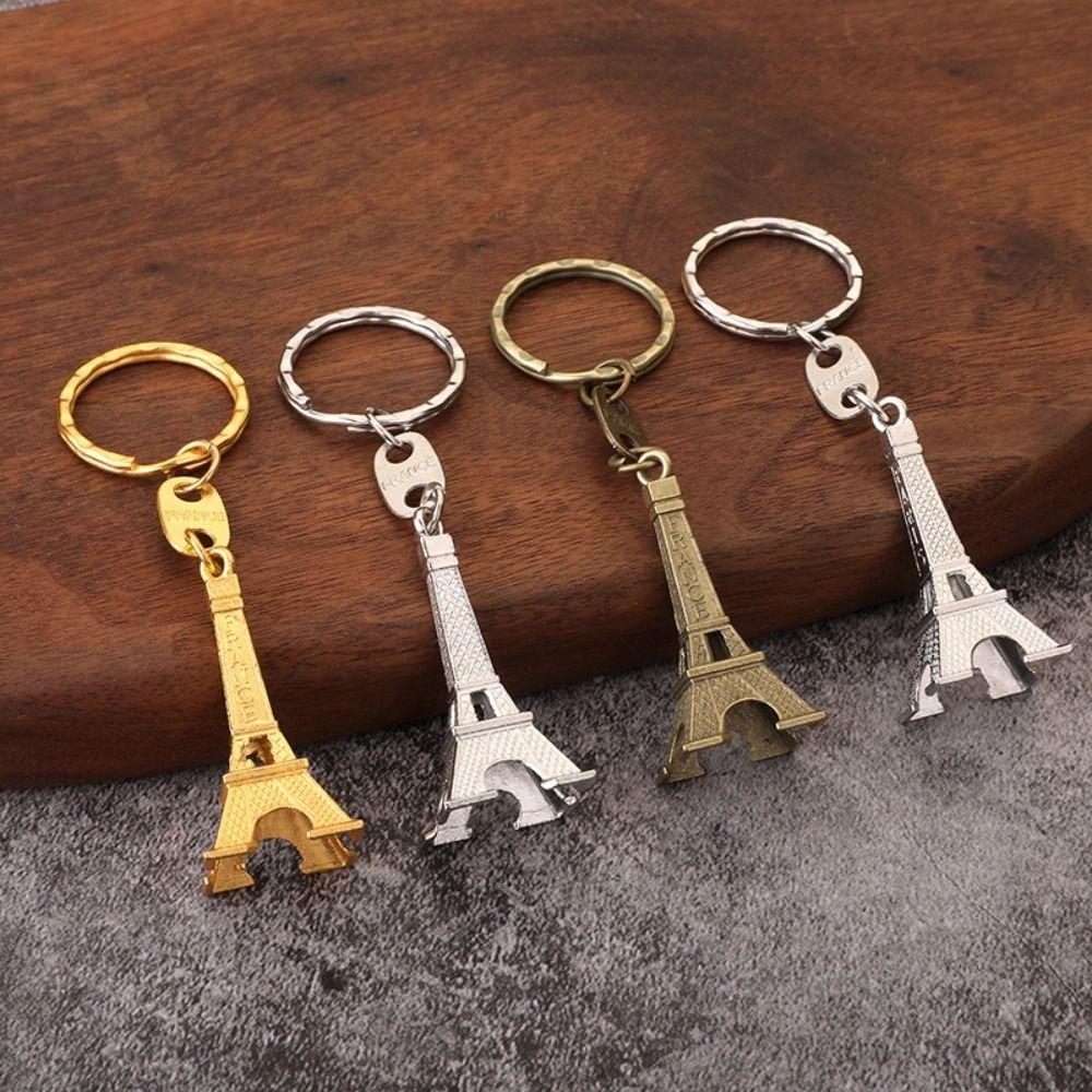 Fashion Eiffel Tower Bag Pendant Vintage Paris Keyring Simple France Tower Keychain  Couple
