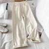 Spring 2025 Women's High-Waisted Wide-Leg Jeans - Chic Hong Kong Style, Loose & Slimming Fit