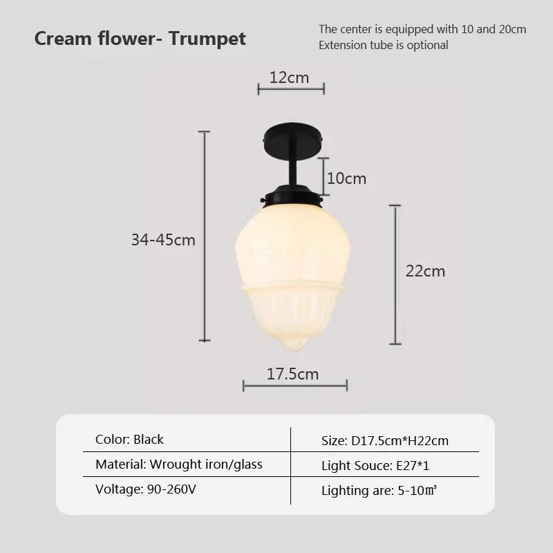 

Retro LED Glass Pendant Lights Modern Iron Black Gold Single Head Lamps For Balcony Entrance Bar Stairway Indoor Decor Fixtures Warm white