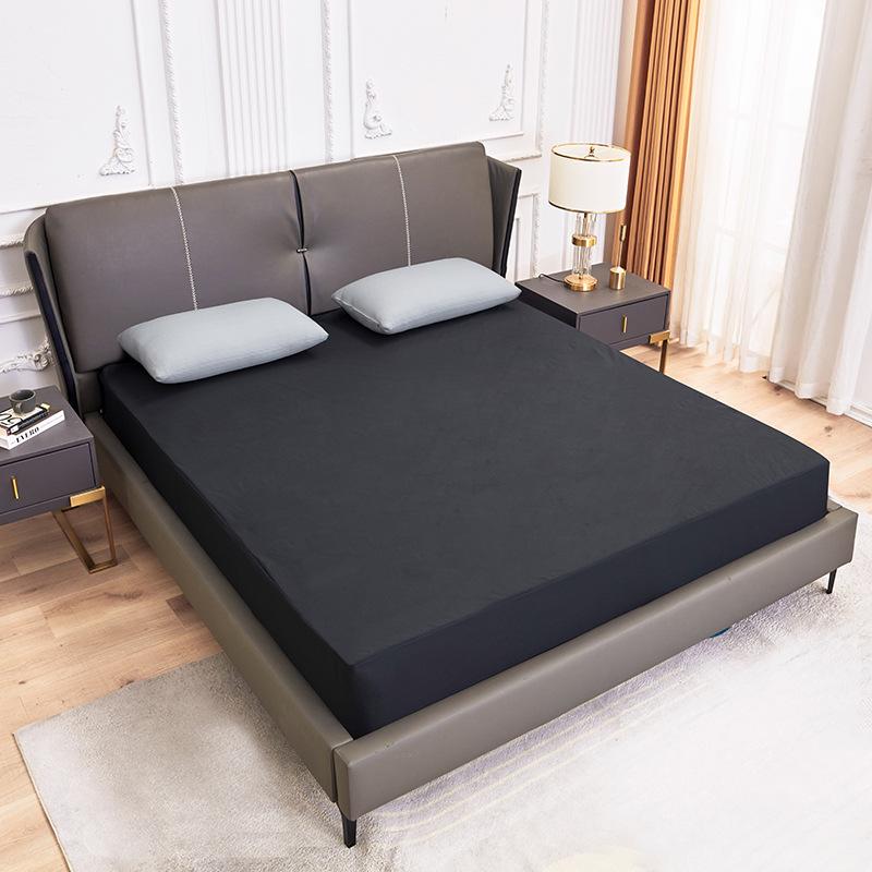Solid Color Brushed Fitted Sheet Bedding Set - Colorfast, Pilling-Resistant, Three-Piece Mattress Cover