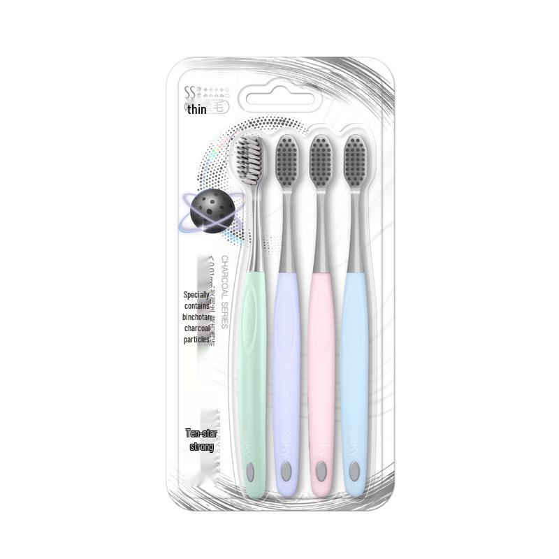 

Shuke Charcoal Ultra-Soft Bristle Toothbrush 4-Pack