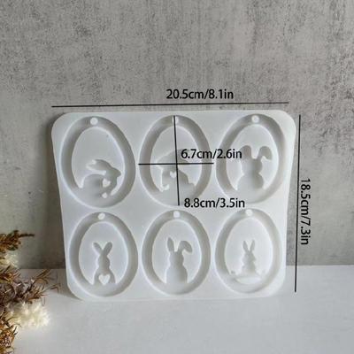 Crafters' Delight Silicone Mold for DIY Crystal Easter Rabbit Pendant for Kids