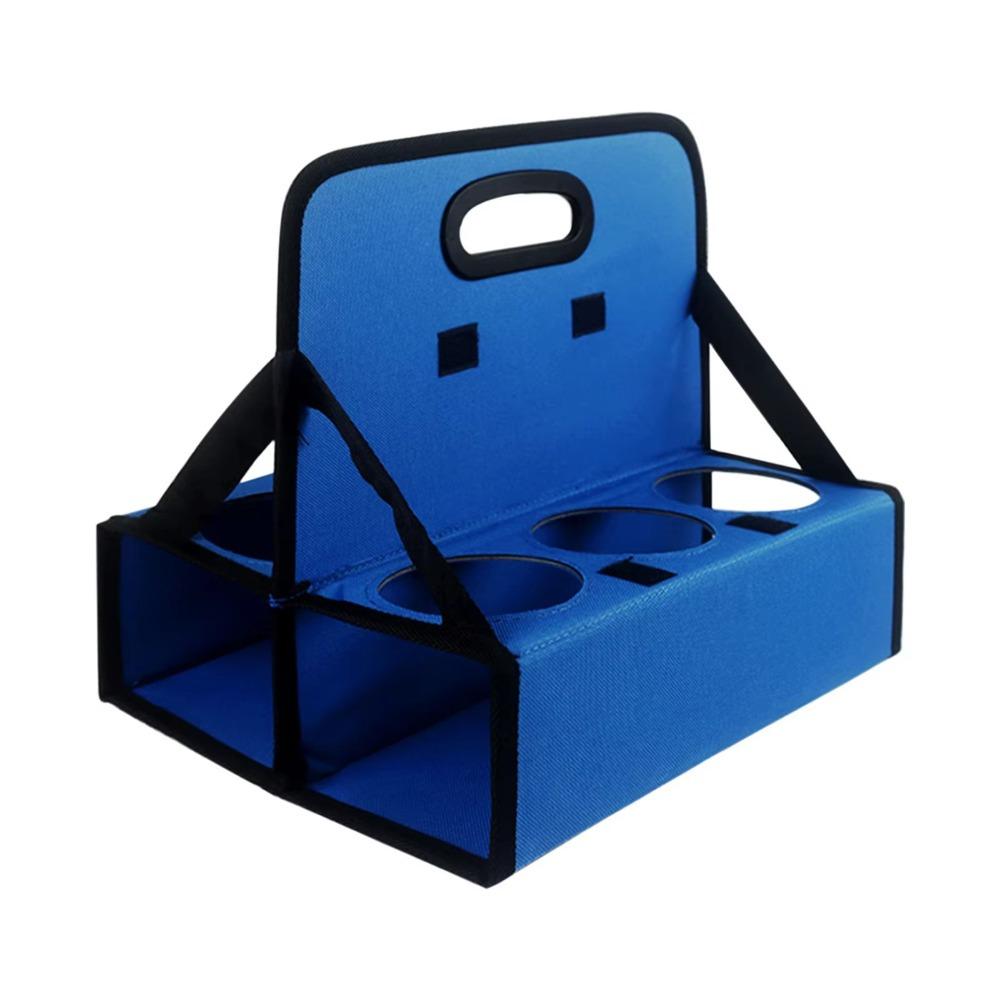 

Holds 6 Cups Insulated Cup Holder Portable Coffee Tote Bag High Quality Beverage Bag Outdoor синий