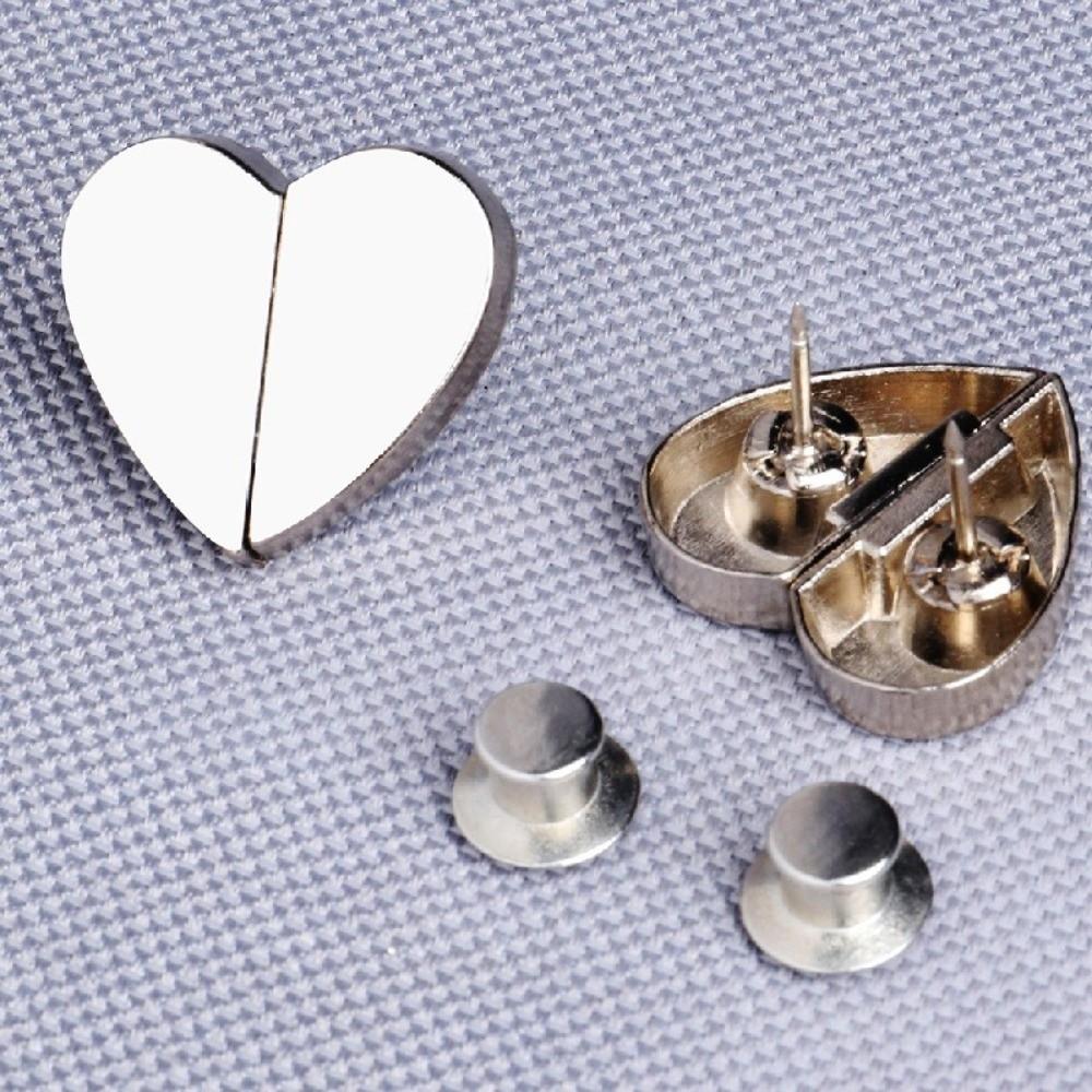 8PCS Heart-Shaped Magnetic Curtain Buckle Anti-Slip Detachable Snap Hooks  Bathroom