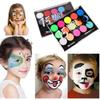 Vibrant 15 Color Face Paint Set For Kids Water-soluble Halloween Party Fun