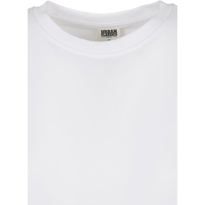 T-shirt robe femme Urban Classics organic oversized slit - blanc