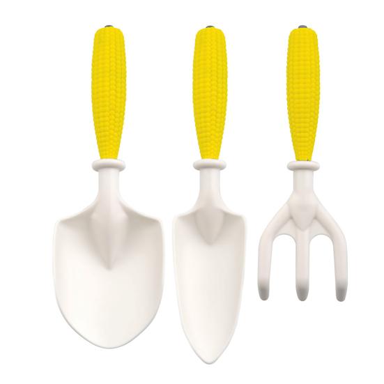 

3 шт./компл., детские садовые инструменты, легкий мини-ручной инструмент, ручка для моркови и кукурузы, садовые инструменты для копания рыхлой почвы, посадки на пляже жёлтый