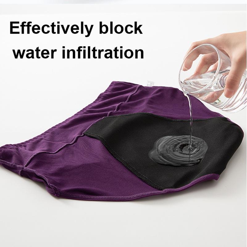 Mid-Waist Plus Size Breathable Period Panties with Absorbent Crotch