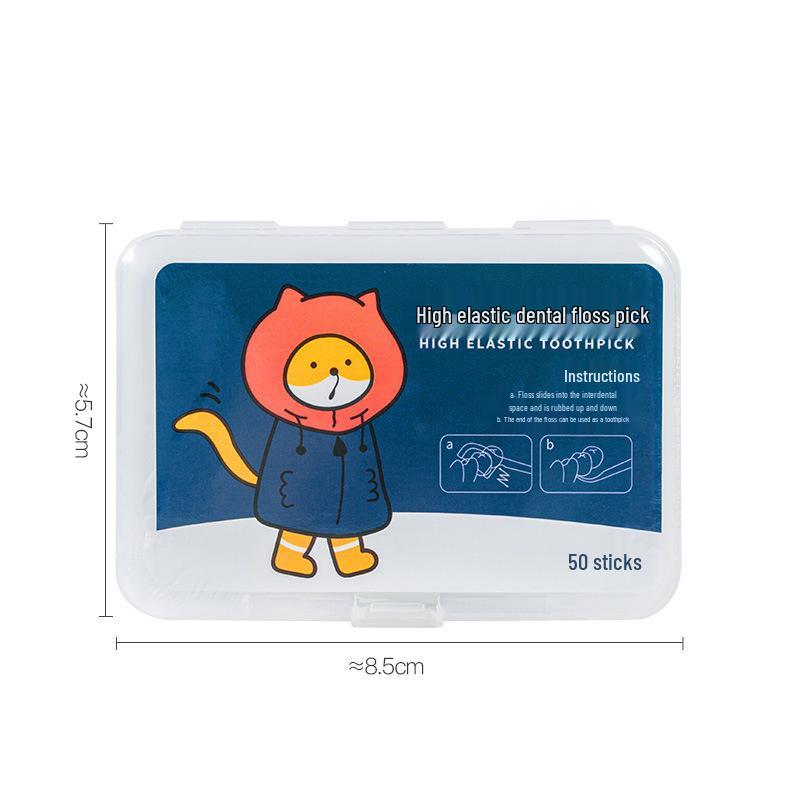 

50-Piece Classic Dental Floss Toothpicks: Ultra-Fine Safe Tooth Gaps Cleaner Family Pack