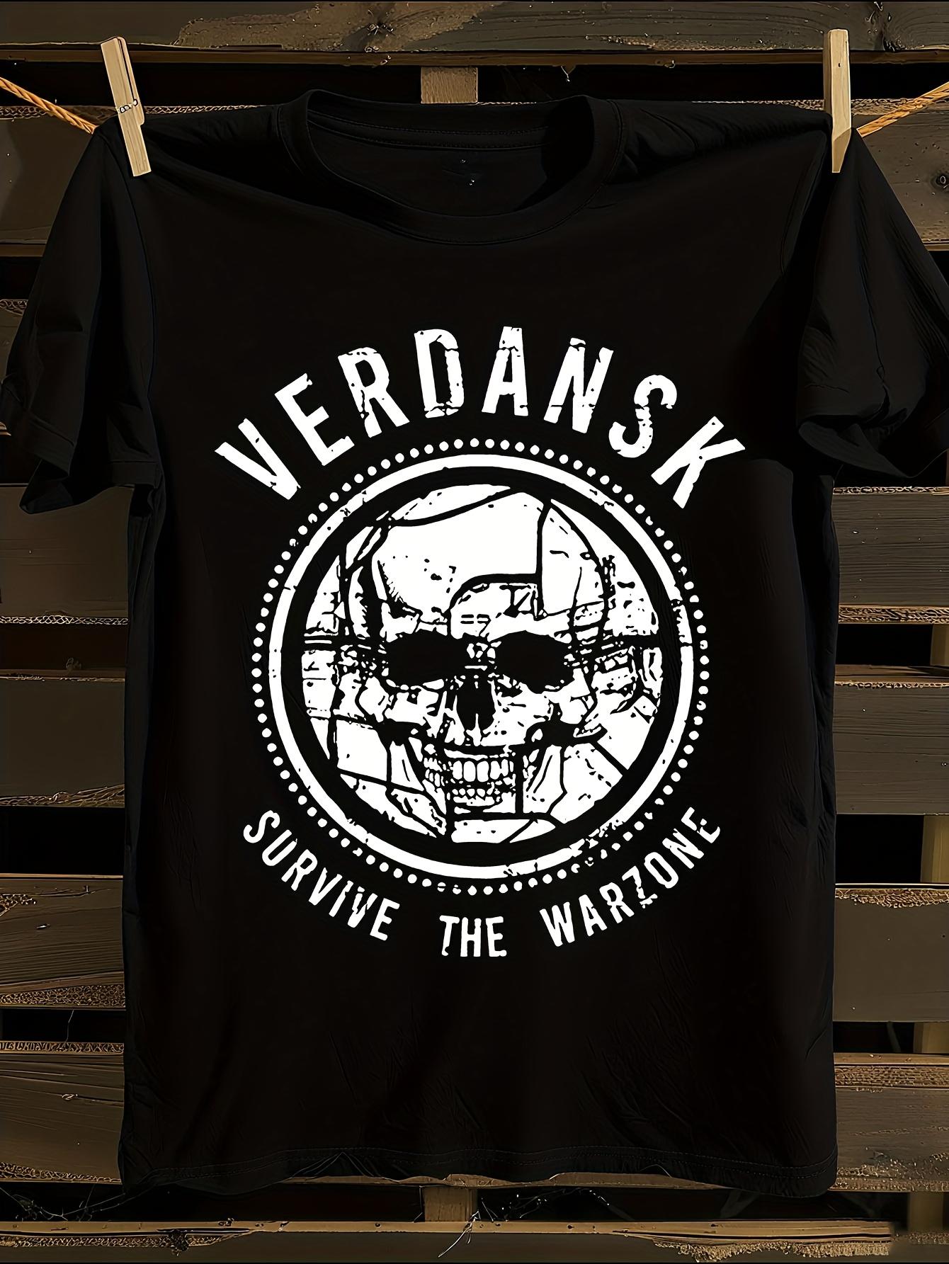 Teamzad Verdansk Warzone Map Gaming Tshirt XXL