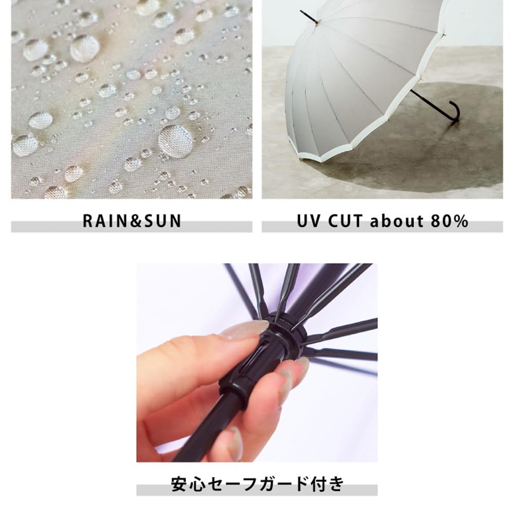 Because Folding Sun and Rain UV Umbrella, Umbrella, Women's, Protection, Two-Tone, Mini, Beige, B-013009