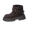 Retro two-wear belt buckle Martin boots women's new thick-soled versatile western cowboy thin boots