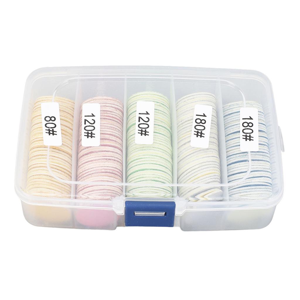 200 Pcs Foot File Sandpaper Discs for Callus Remover 25mm Reusable Replaceable Nail Buffer Discs