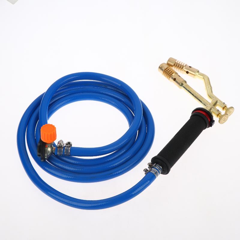 3600 Fahrenheit  Double Head Lpg Welding Torch Butane Gas Torch Air Conditioner Copper Tube Welding Gun Cow Hair Removal Bbq Fire Gun