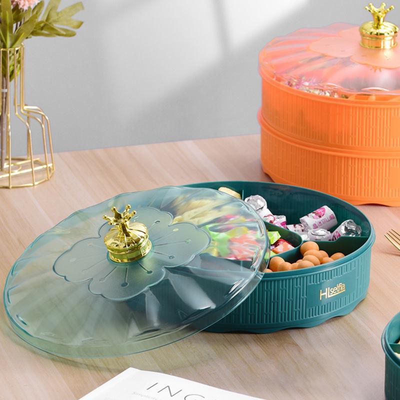 Wohnzimmer Trockenfrüchtebox mit Deckel Hochzeits-Süßigkeitenbox Obstteller Kaffeetisch Melonenkerne Snack Funktion Große Kapazität Obstbox W5000WW-