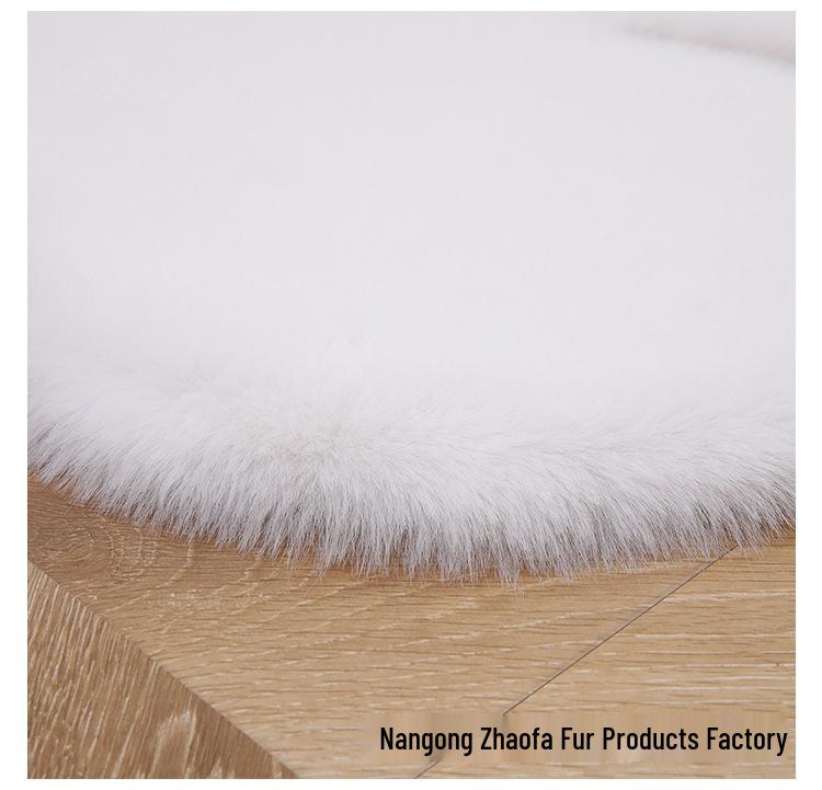 Inspired Faux Rabbit Fur Bear Rug - Plush Decorative Rug for Bedroom or Kids’ Room