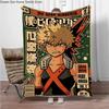 Vintage M-My-Hero-Academia 3D Printed Flannel Blanket Living Room Sofa Bed Camping Picnic Warm Blanket Holiday Gifts