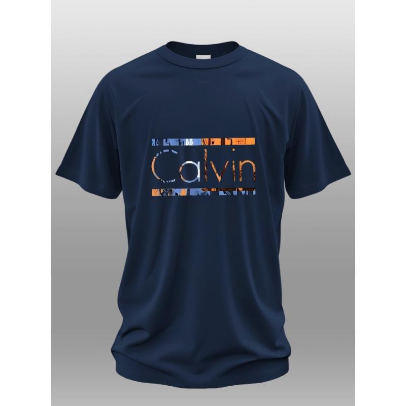 Farbverlauf Cavell Letter Print Herren T-Shirt Sommer Freizeit Sport Herren Top Mode Atmungsaktiv Outdoor Kurzarm T-Shirt