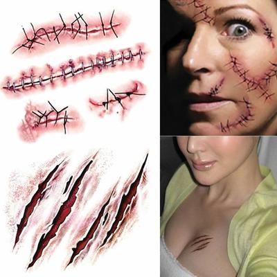 Halloween Fake Scab Blood Special Costume Makeup Zombie Scars Tatuaże