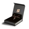 [SERASAR] Rose Gold Stainless Steel Necklace with 18-Carat Real Gold Cross - Valentine's Day Gift