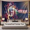 Custom Name Text Tapestry Bologna FC Personalized Polyester Wall Tapestry For Bedroom And Room