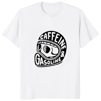 Caffeine & Gasoline Unisex T-shirt Zevity Graphic Gym Short Sleeve Tee Woman Clothing Y2k Women Tops Unisex Streetwear Hipster Tees