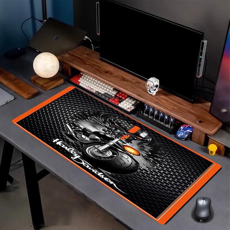 Harley Davidson Print Mouse Pad, Anti‑Slip Desktop keyboard Mat, for PC Laptop Gaming Working Daily Use, Cool Festival Birthday Gift