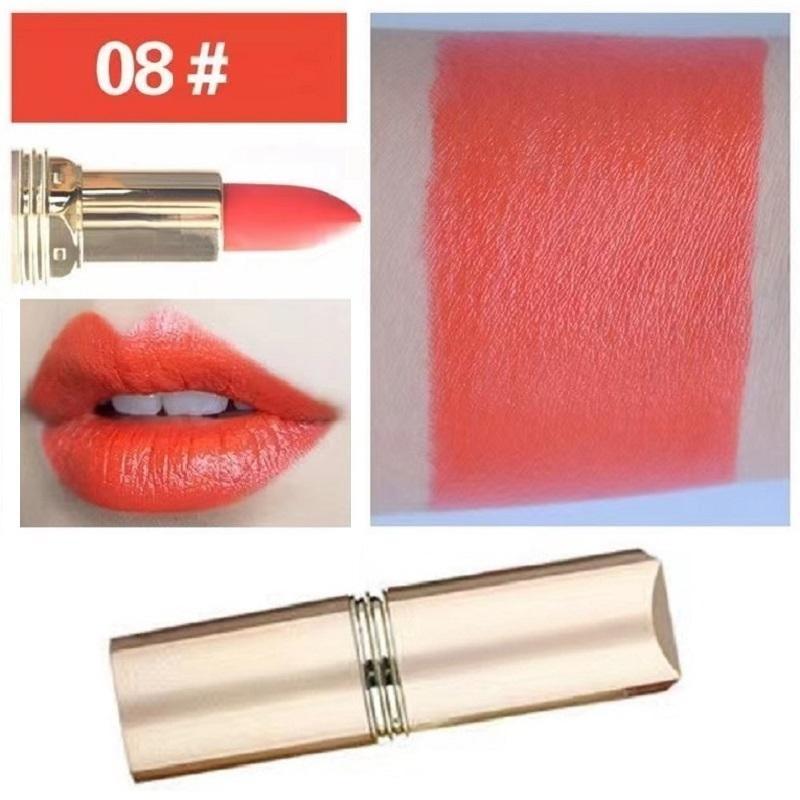 

Губна помада Водостійка Стійка червона помада Стійка троянда Губна паличка Оксамитова помада Косметика для дівчат Жіночий макіяж 8#
