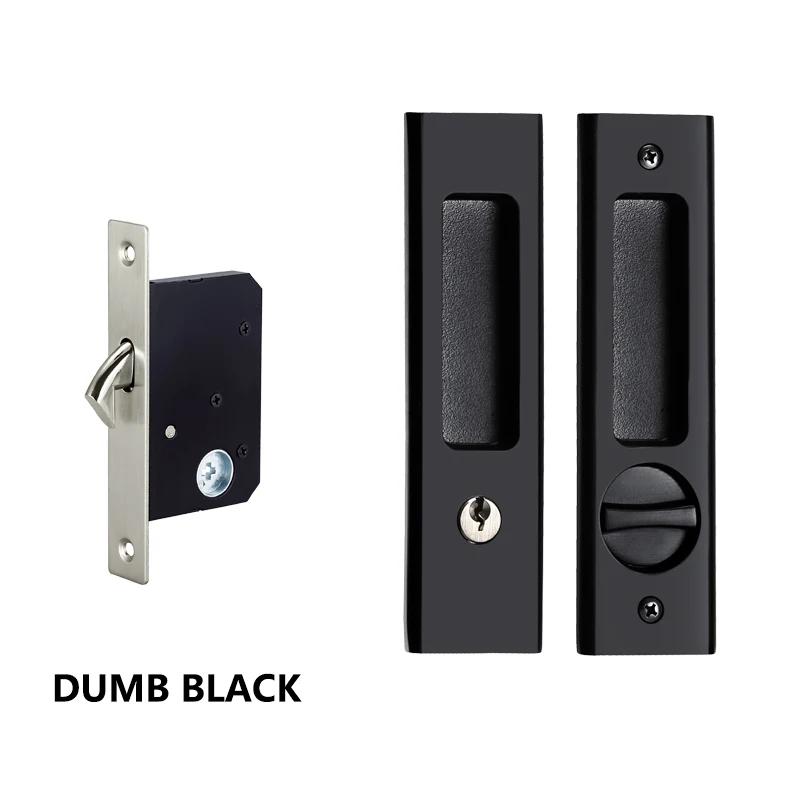 Sliding Door Lock Shift Door Lock Invisible Wooden Door Lock Dark Door Black Shift Door Handle Trip Kitchen Bathroom Door Lock