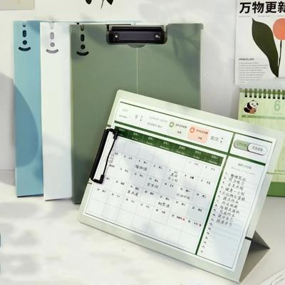 1 Pcs Writing Pad Memo Clip Board Verhical Plate Clamp A4 File Folder Multifunction Clipboard Dual-use Paper Storage Organizer