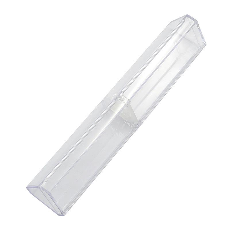 Cylindrical & Square Eyelash Tweezers Storage Box with Golden Feather Design
