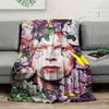 1Pc davidbowie Print Flannel Blanket, High quality Comfortable for All Seasons, Warmth and Comfort, Perfect for Christmas Gifts