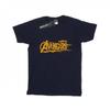 Marvel Womens/Ladies Avengers Infinity War Orange Logo Cotton Boyfriend T-Shirt